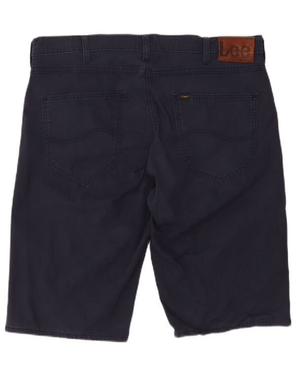 Lee Mens Denim Shorts W36 Large Navy Blue Cotton