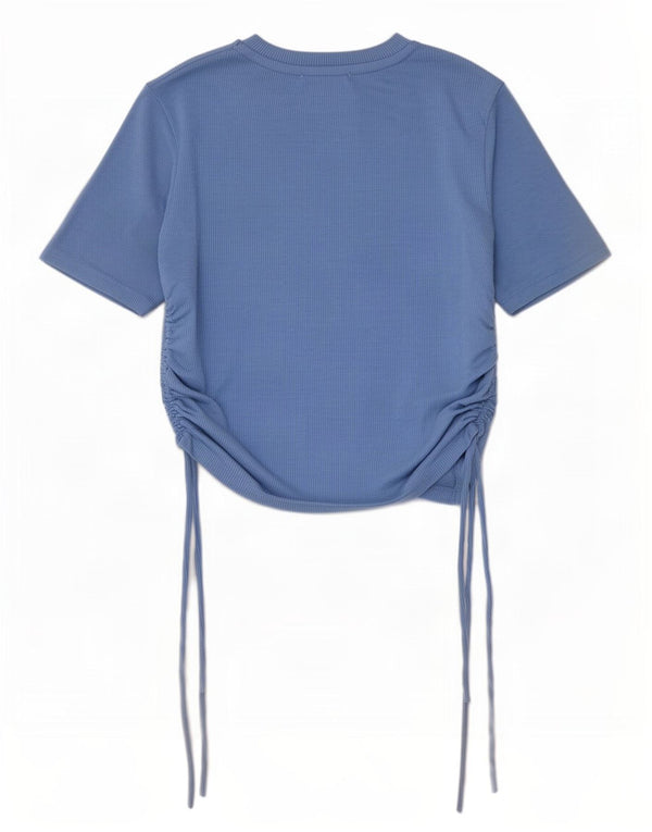 Zara Womens Crop Blouse Top UK 12 Medium Blue Polyester