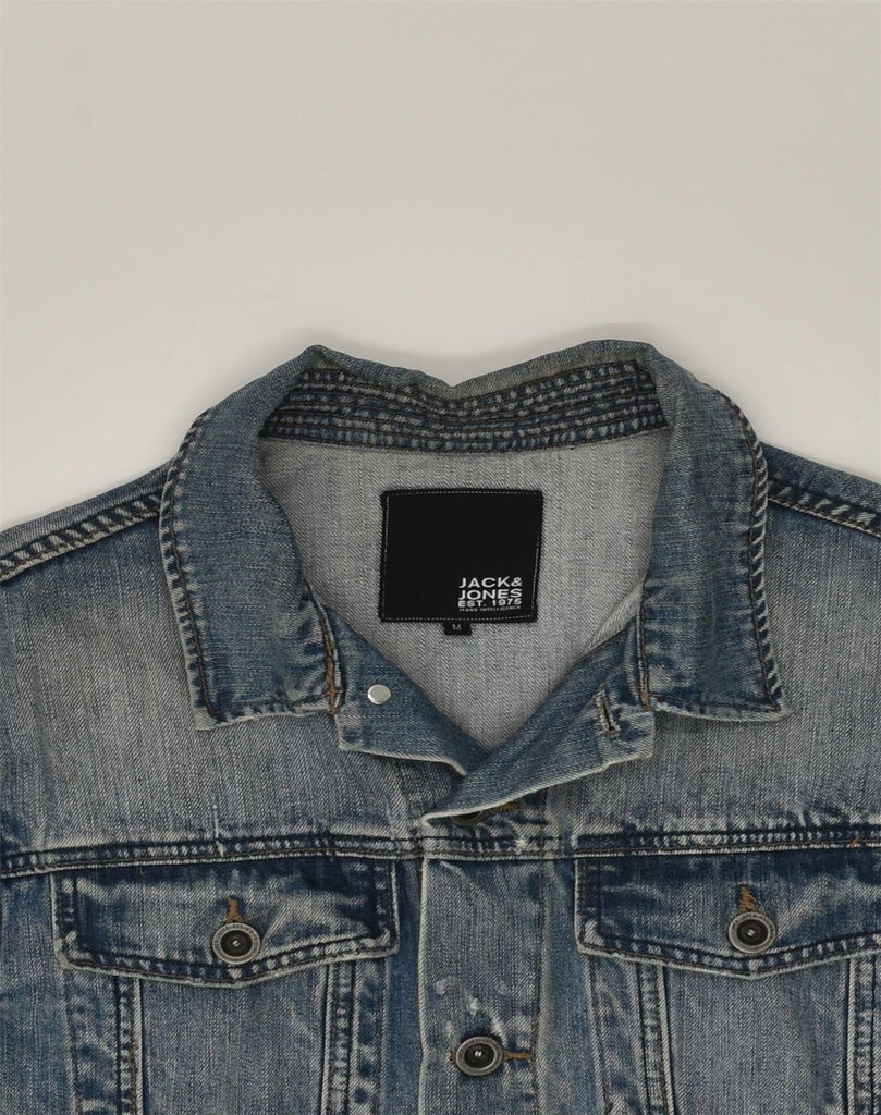 JACK & JONES Mens Denim Jacket UK 38 Medium Blue Cotton | Vintage Jack & Jones | Thrift | Second-Hand Jack & Jones | Used Clothing | Messina Hembry 