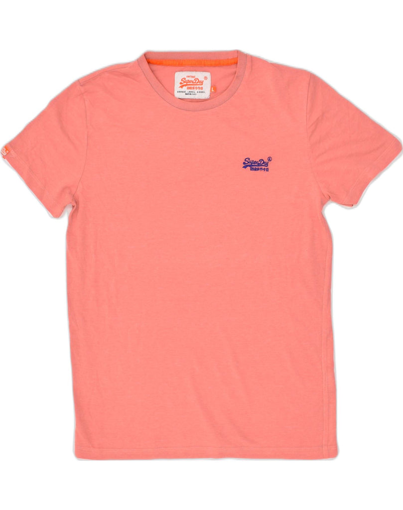 SUPERDRY Mens T-Shirt Top Large Pink Cotton | Vintage Superdry | Thrift | Second-Hand Superdry | Used Clothing | Messina Hembry 