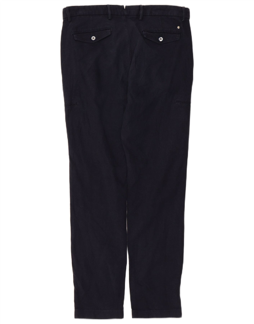 Massimo Dutti Mens Slim Cargo Trousers EU 40 Medium W31 L29 Navy Blue