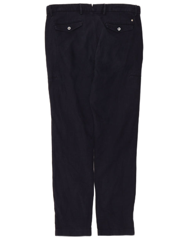 Massimo Dutti Mens Slim Cargo Trousers EU 40 Medium W31 L29 Navy Blue