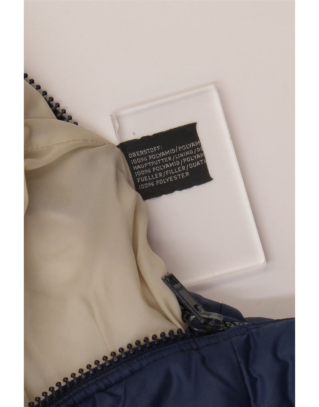 VINTAGE Mens Windbreaker Jacket UK 38 Medium Navy Blue Polyester