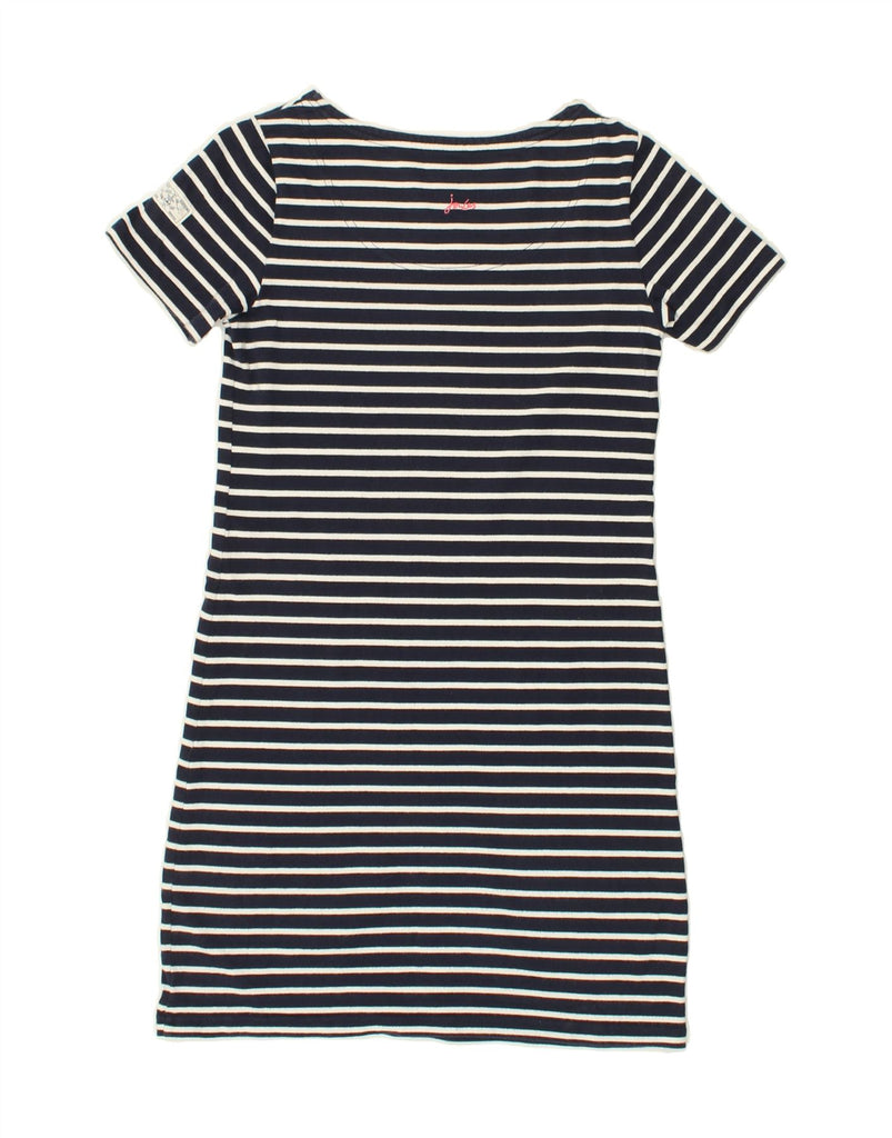 JOULES Womens T-Shirt Dress UK 10 Small Navy Blue Striped Nautical | Vintage Joules | Thrift | Second-Hand Joules | Used Clothing | Messina Hembry 