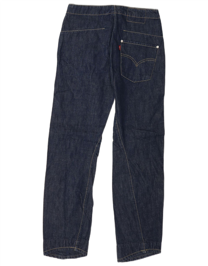 Levi's Mens Straight Jeans W29 L32 Navy Blue Cotton