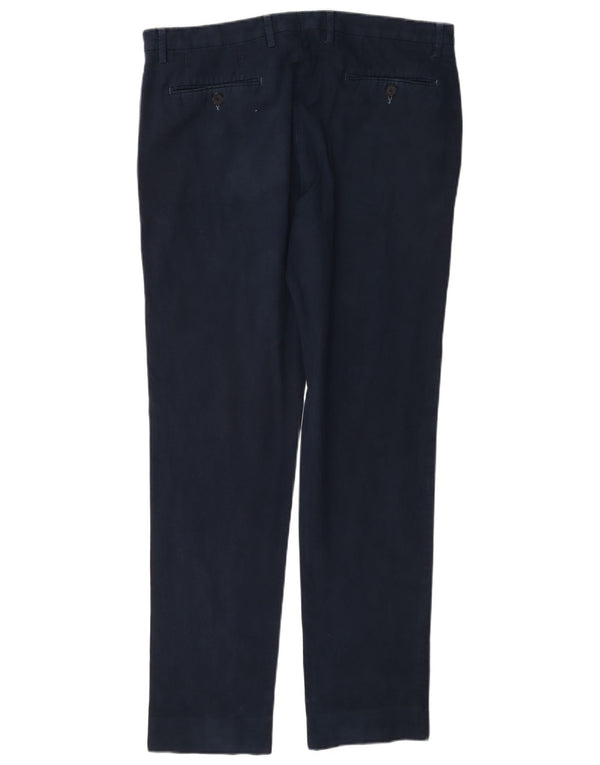 Reiss Mens Slim Chino Trousers W34 L31 Navy Blue Cotton