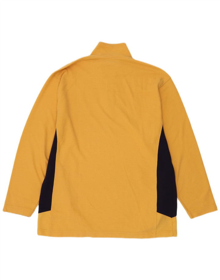 Belfe & Mens Zip Neck Pullover Tracksuit Top 2XL Yellow Colourblock