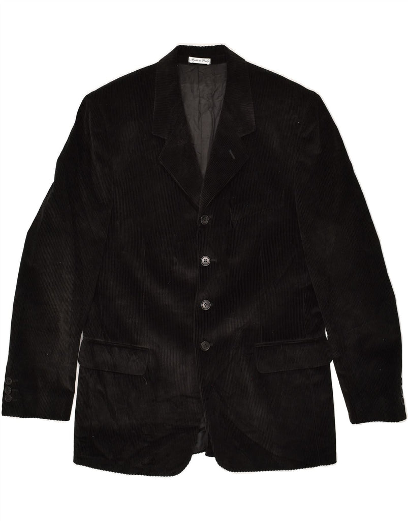 VINTAGE Mens Corduroy 4 Button 2 Piece Set IT 50 Large Black Cotton | Vintage Vintage | Thrift | Second-Hand Vintage | Used Clothing | Messina Hembry 
