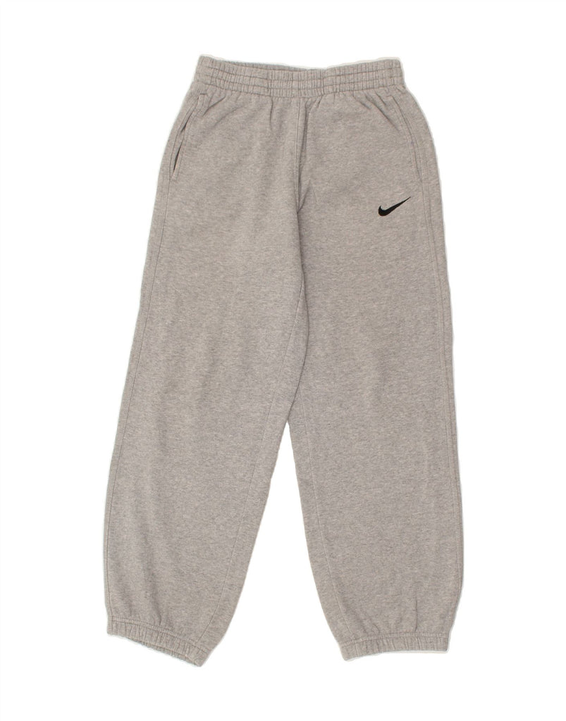 NIKE Boys Tracksuit Trousers Joggers 10-11 Years Medium Grey Cotton | Vintage Nike | Thrift | Second-Hand Nike | Used Clothing | Messina Hembry 