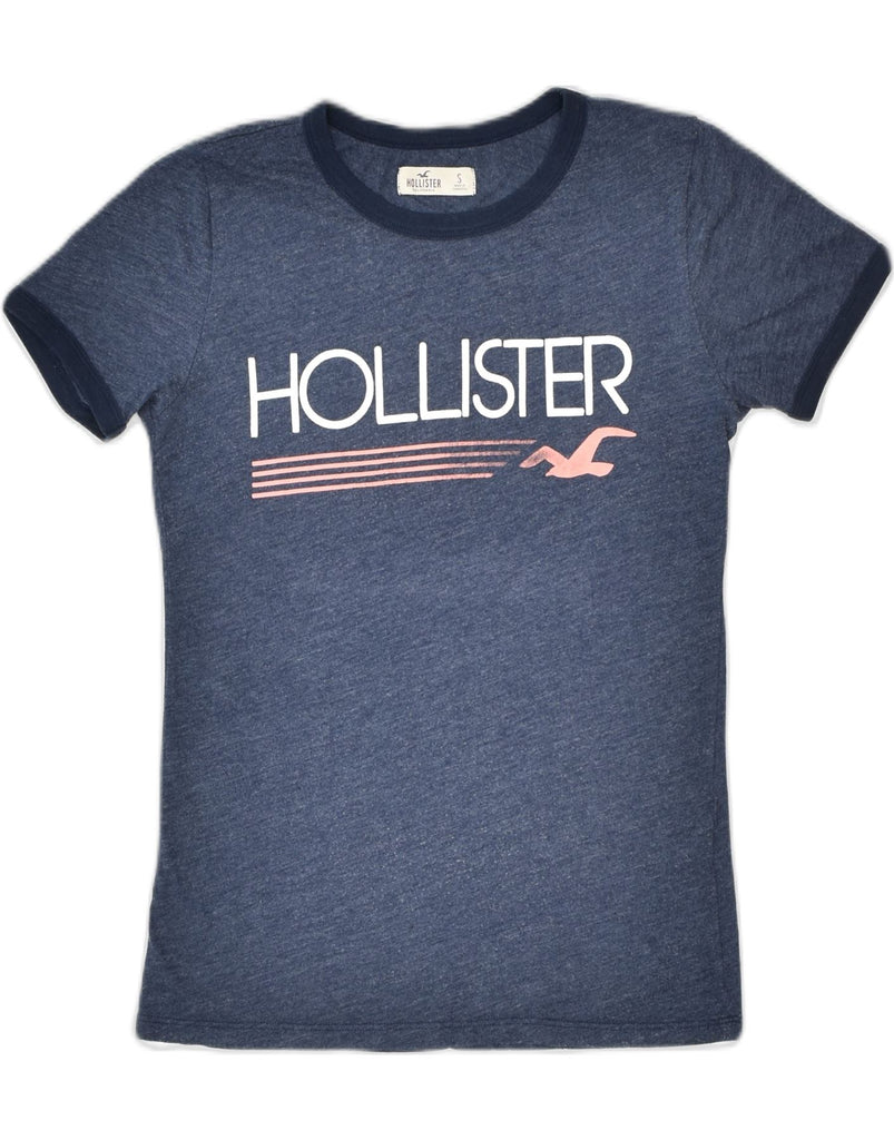 HOLLISTER Mens Graphic T-Shirt Top Small Blue Cotton Classic | Vintage | Thrift | Second-Hand | Used Clothing | Messina Hembry 