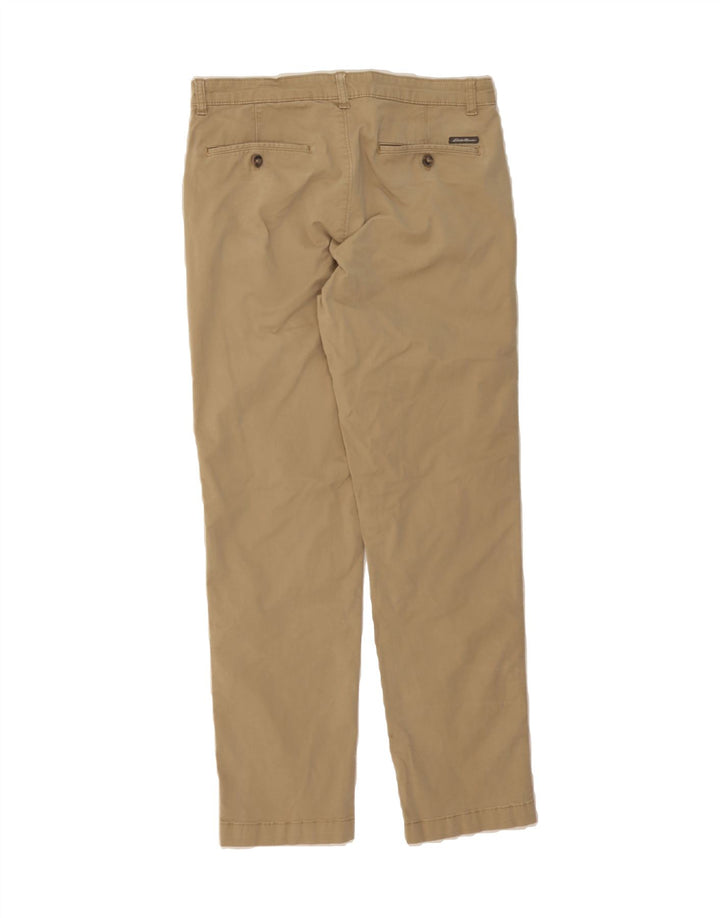 EDDIE BAUER Mens Slim Chino Trousers W30 L30 Beige Cotton Vintage Eddie Bauer and Second-Hand Eddie Bauer from Messina Hembry 