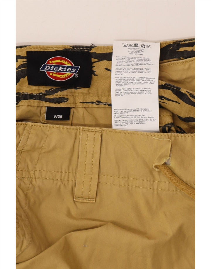 Dickies Mens Straight Cargo Trousers W36 L28 Beige Cotton