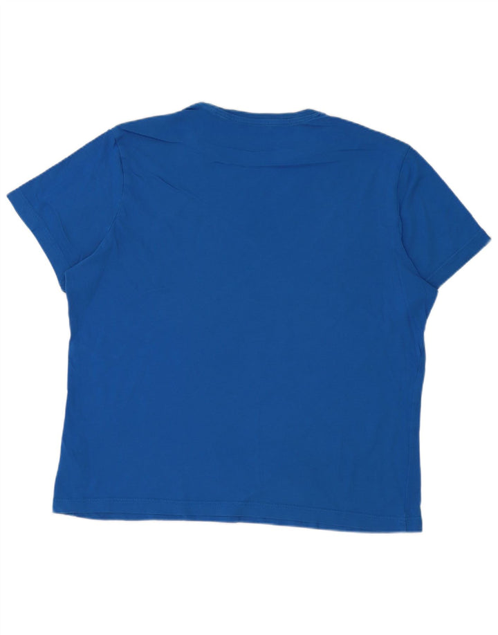 Reebok Mens Short Sleeve Regular Graphic T-Shirt Top Large Blue Cotton