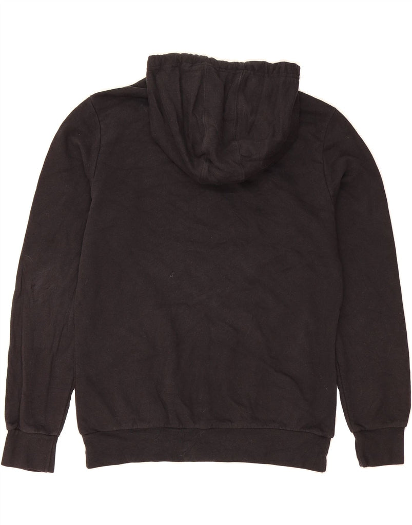 ADIDAS Womens Graphic Hoodie Jumper UK 12/14 Medium Black Cotton Vintage Adidas and Second-Hand Adidas from Messina Hembry 