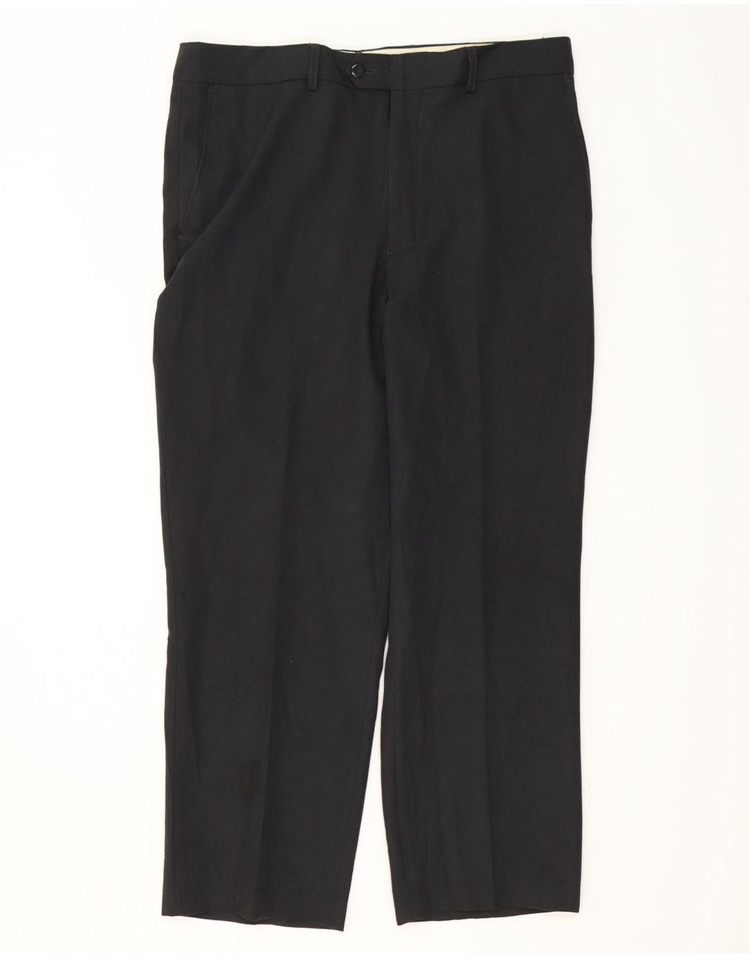 FARAH Mens Straight Suit Trousers W36 L28 Black Polyester