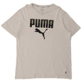 PUMA Mens Graphic T-Shirt Top Large White