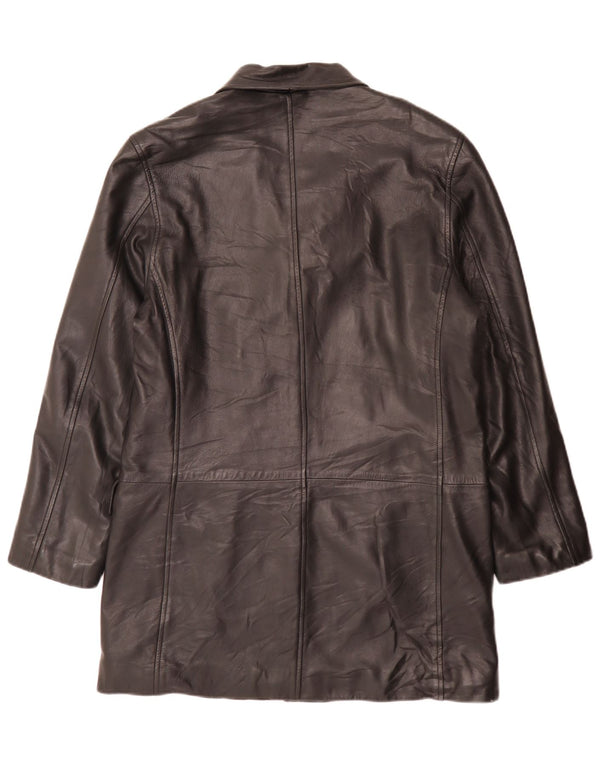 Conbipel Mens Leather Coat IT 46 Small Black
