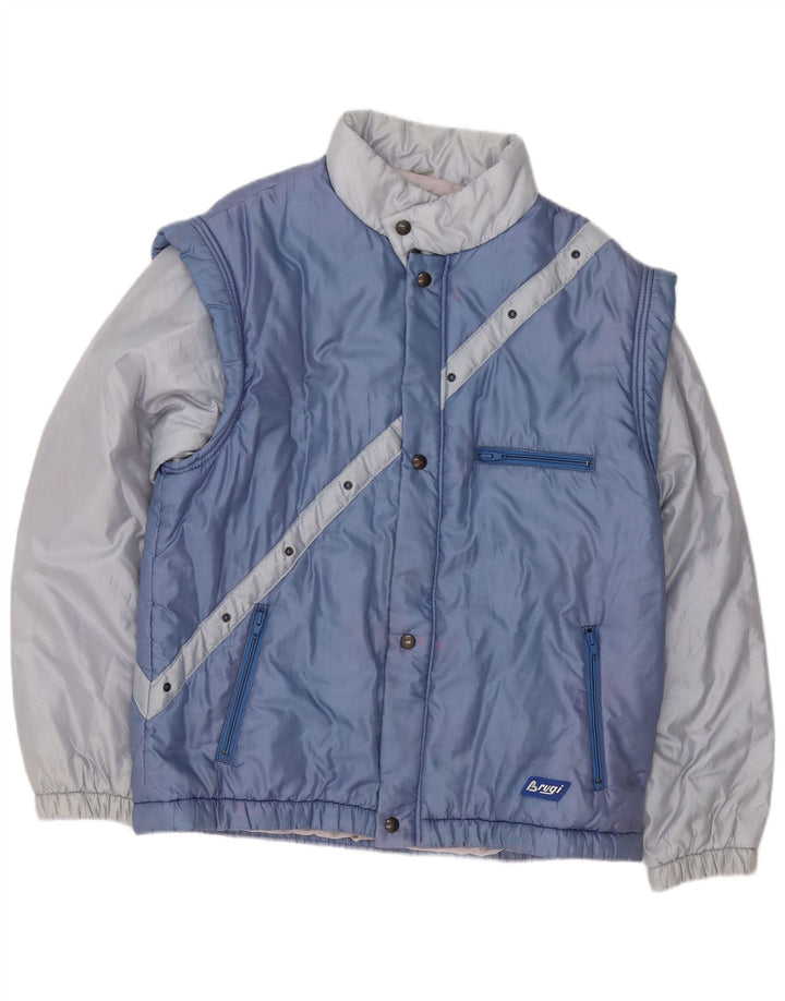Brugi Mens Windbreaker Jacket IT 52 XL Blue Colourblock Polyester