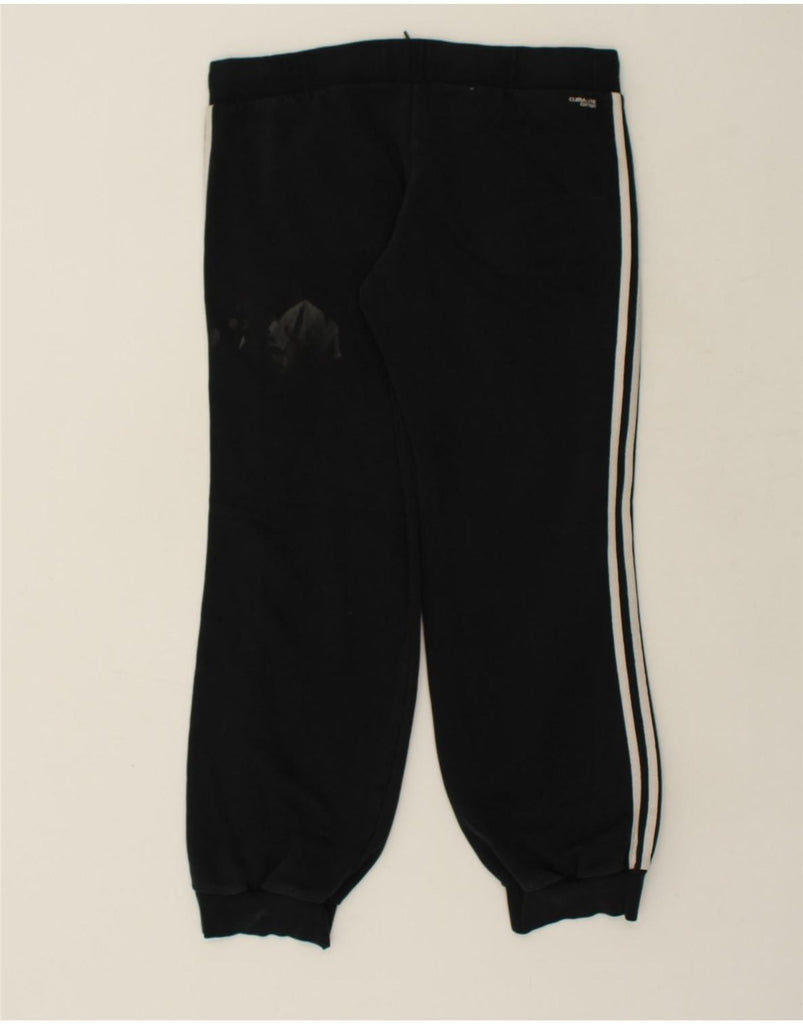 ADIDAS Womens Tracksuit Trousers Joggers UK 12/14 Medium Black Cotton | Vintage Adidas | Thrift | Second-Hand Adidas | Used Clothing | Messina Hembry 