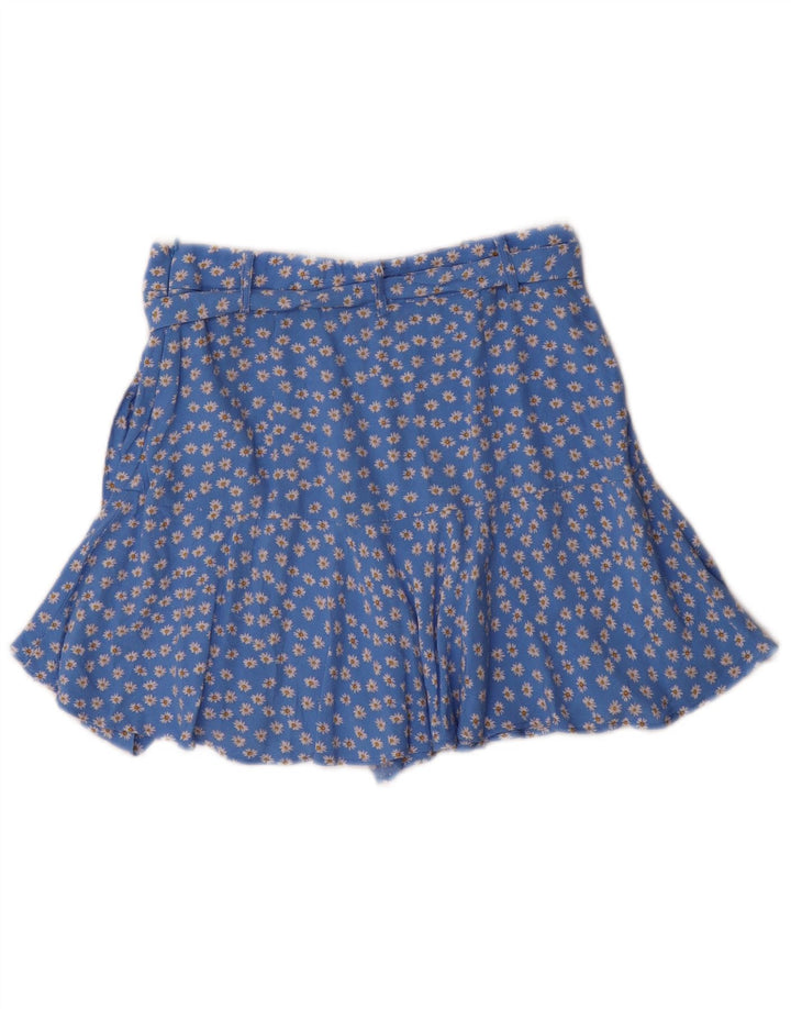 Zara Womens Skirt UK 12 Medium  Blue Floral