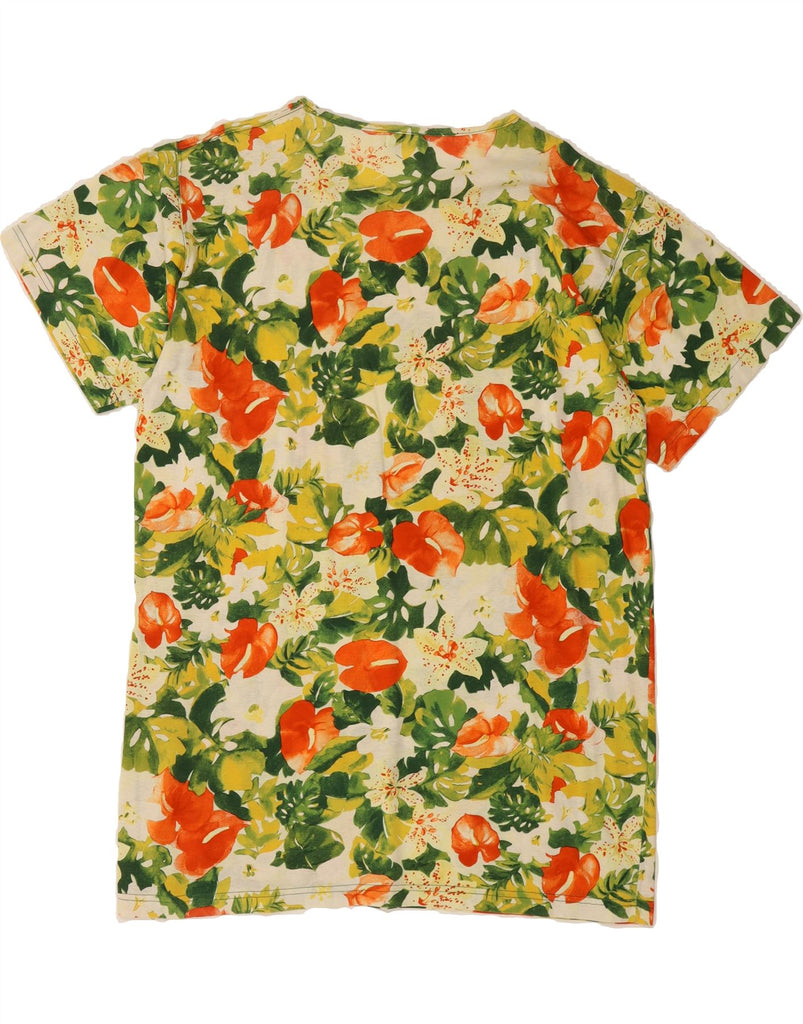 BY AMERICAN Womens T-Shirt Top UK 14 Large Multicoloured Floral Vintage By American and Second-Hand By American from Messina Hembry 