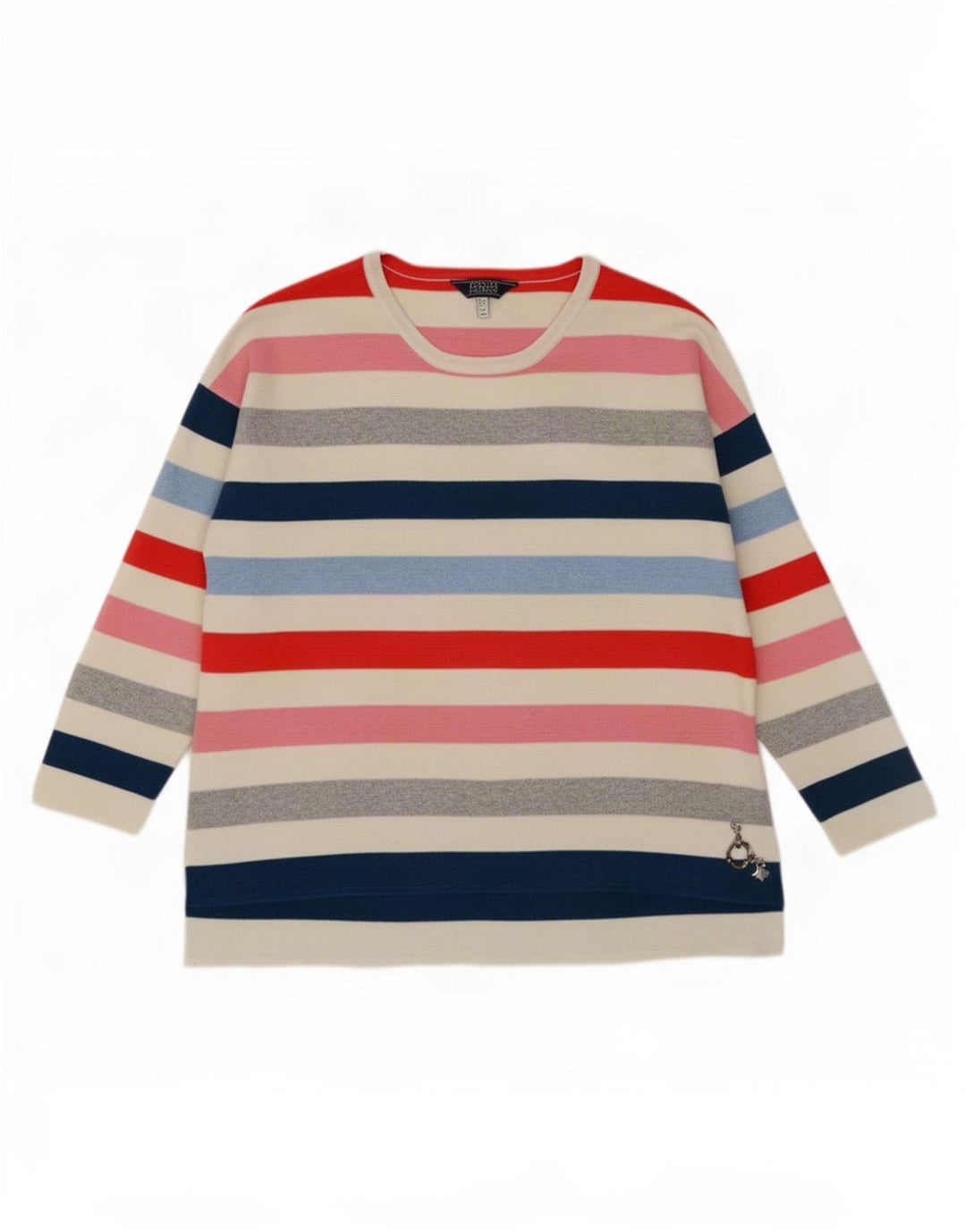 Joules Womens Blouse Top UK 14 Large Multicoloured Striped