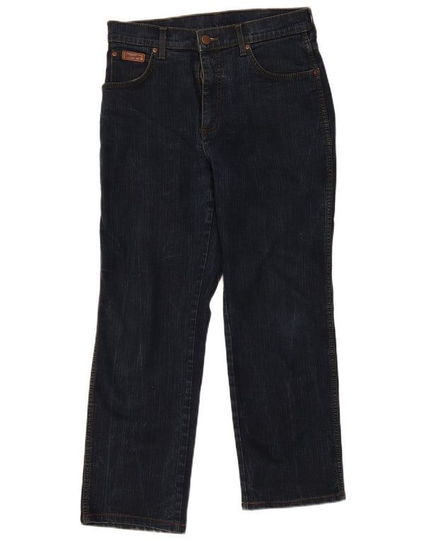 Wrangler Mens Texas Stretch Straight Jeans W31 L30 Navy Blue Cotton