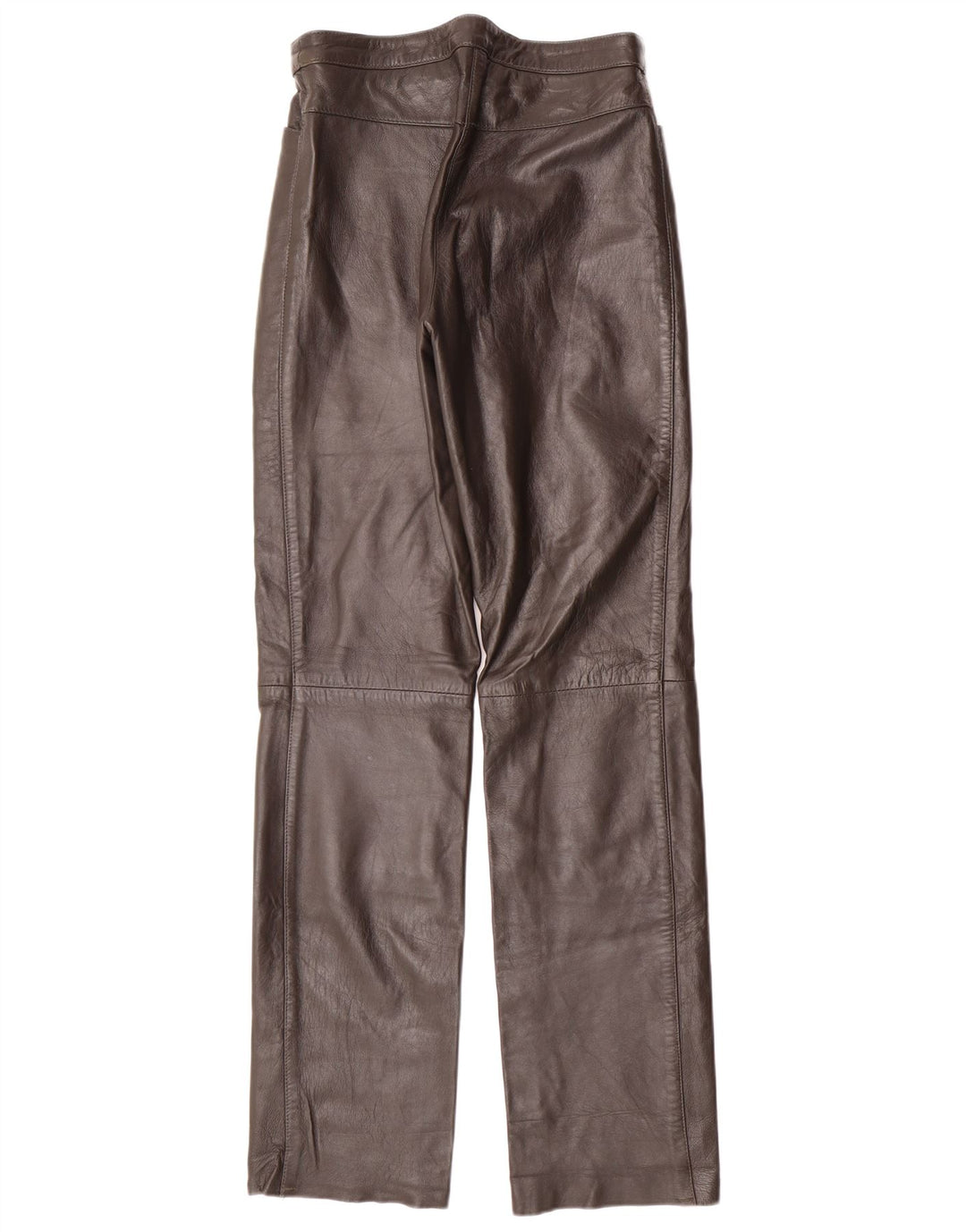 MADDOX Womens Leather Trousers EU 36 Small W26 L32 Brown Leather