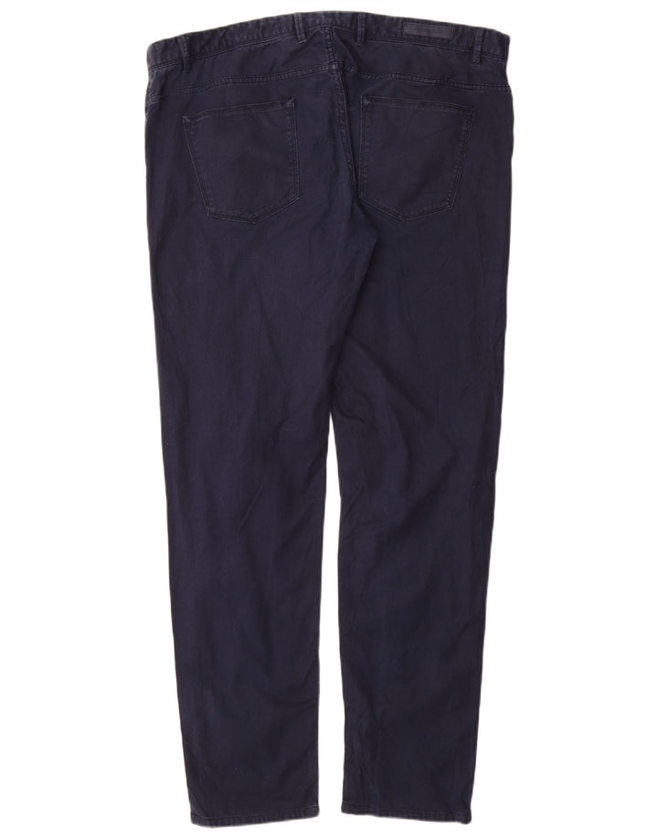 MASSIMO DUTTI Mens Slim Fit Casual Trousers EU 48 XL W38 L32 Navy Blue