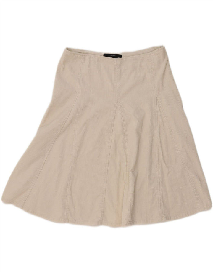 Zara Womens Corduroy Skirt Medium W32 White