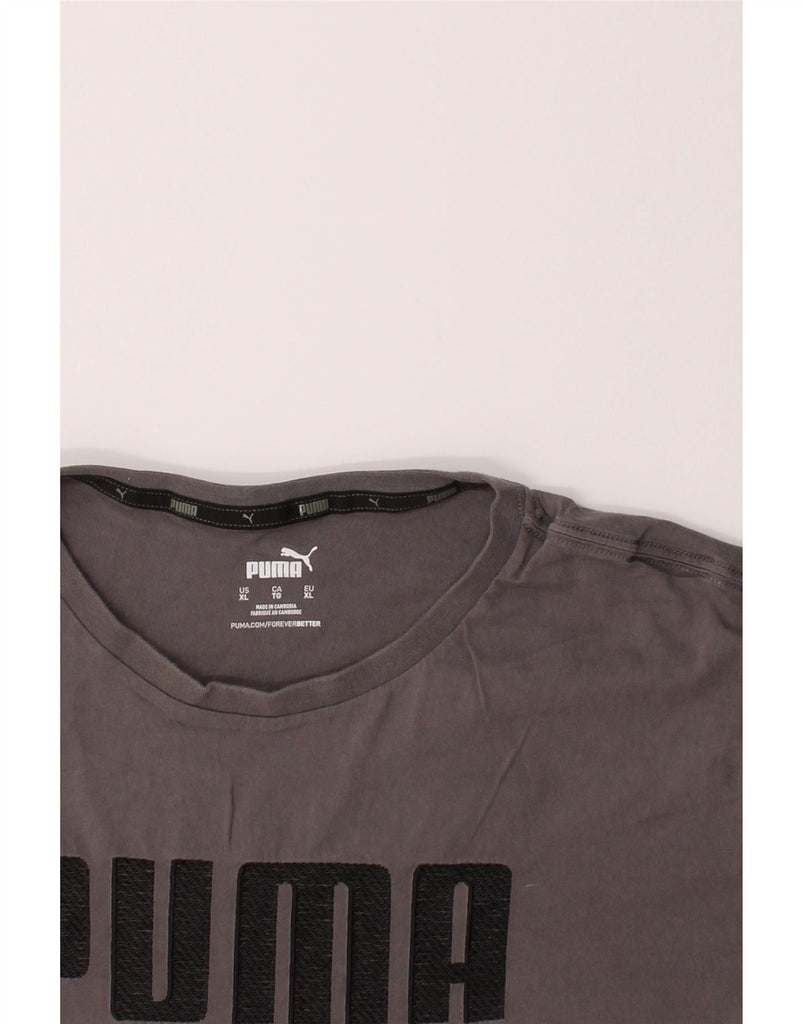 PUMA Mens Graphic T-Shirt Top XL Grey Cotton Vintage Puma and Second-Hand Puma from Messina Hembry 