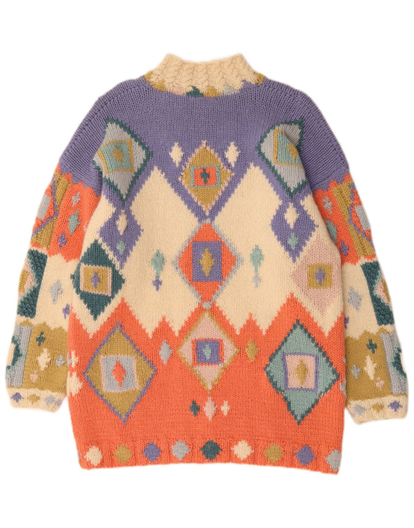 Paco Womens Longline Turtle Neck Jumper Sweater UK 10 Small Multicoloured N