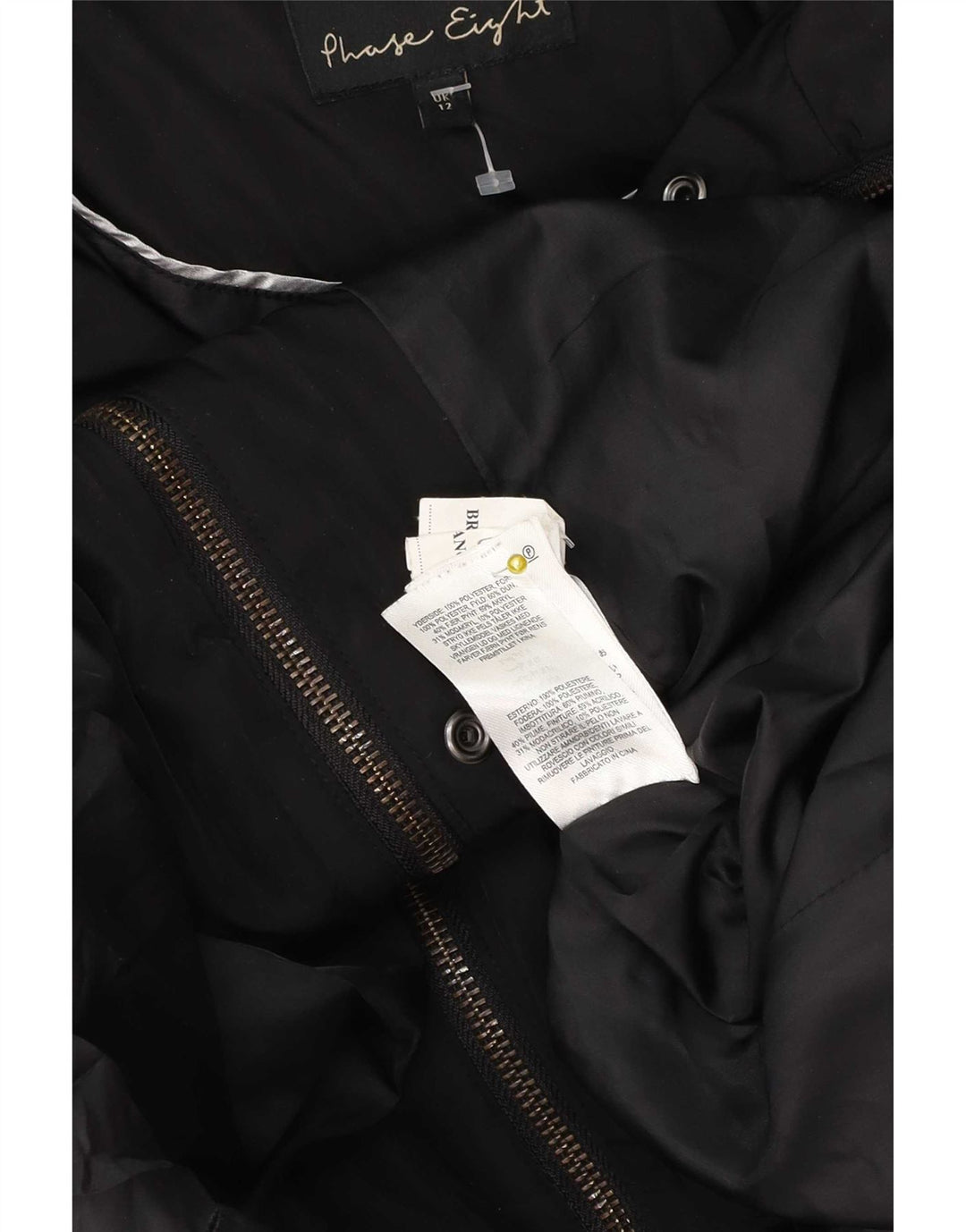 Phase Eight Womens Hooded Oversized Padded Coat UK 12 Medium Black