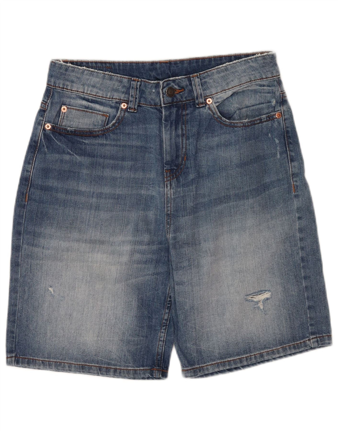 Benetton Womens Denim Shorts W30 Medium Blue