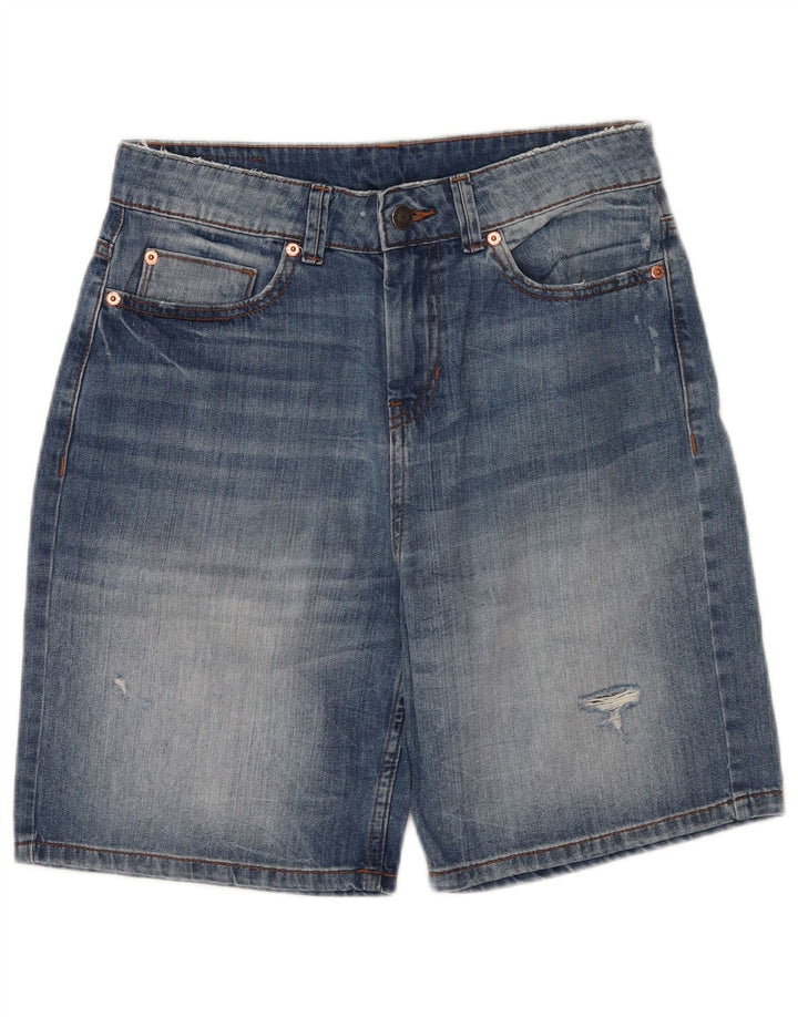 Benetton Womens Denim Shorts W30 Medium Blue
