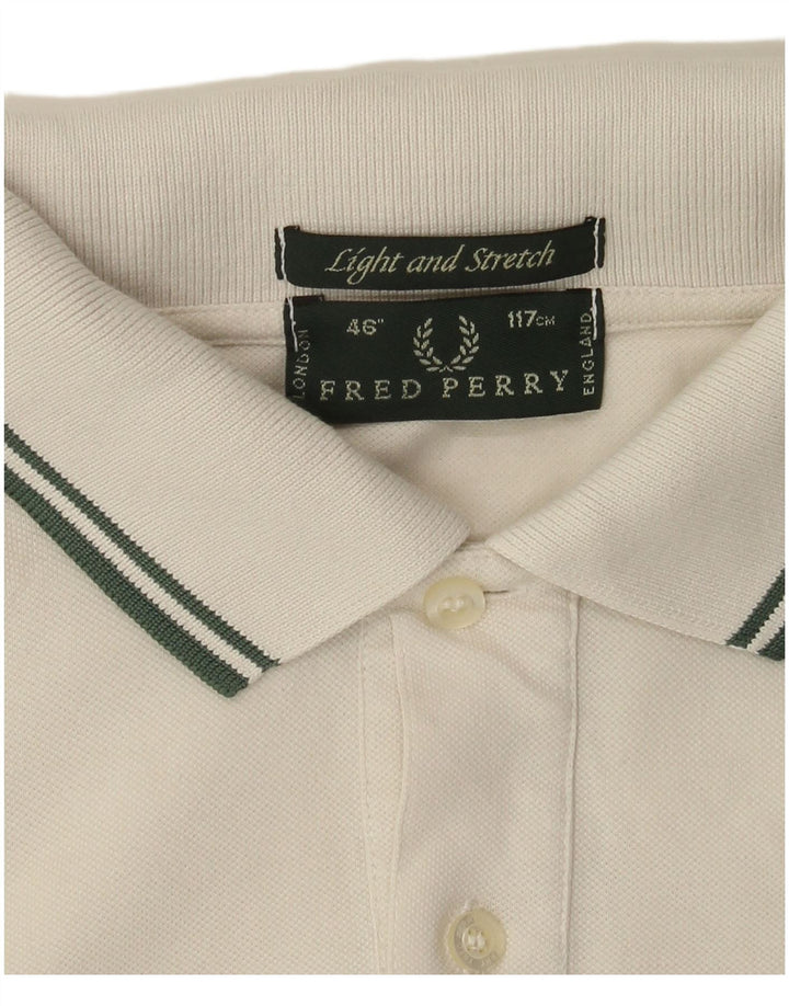 Fred Perry Mens Light and Stretch Polo Shirt Large White
