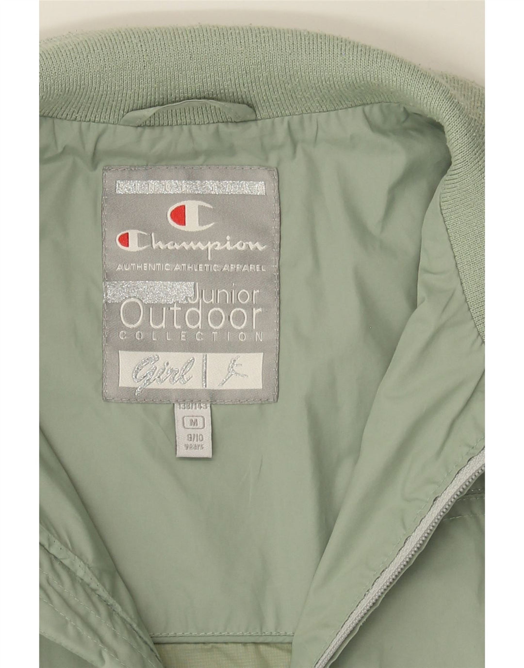 CHAMPION Girls Bomber Jacket 9-10 Years Medium  Green Polyester Vintage Champion and Second-Hand Champion from Messina Hembry 