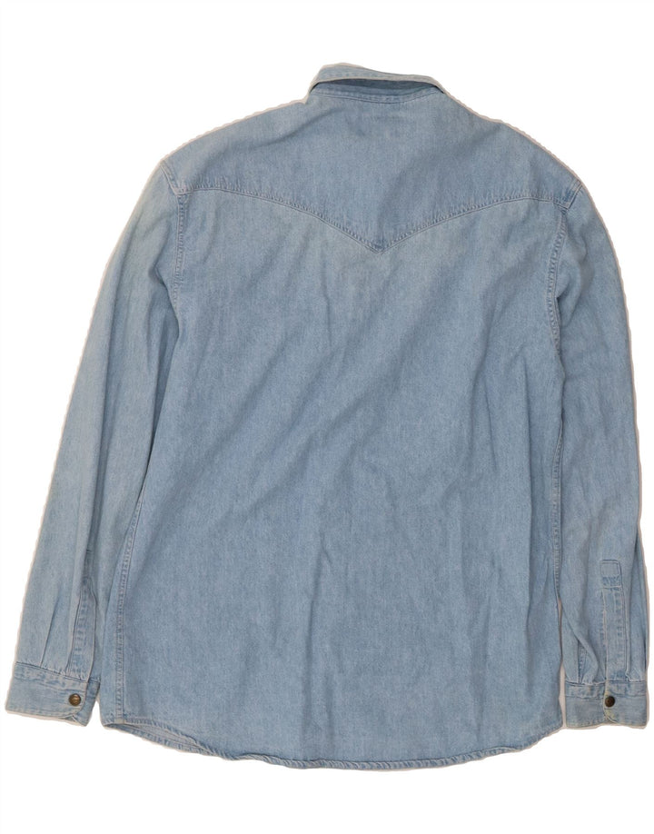 WAMPUM Mens Denim Shirt Small Blue Cotton Vintage Wampum and Second-Hand Wampum from Messina Hembry 