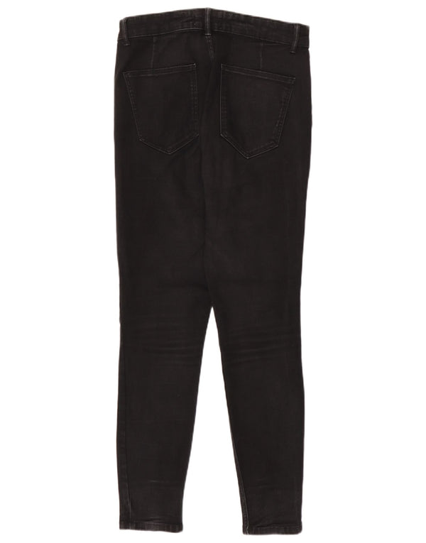 Zara Womens Skinny Jeans EU 42 Large W32 L28 Black Cotton