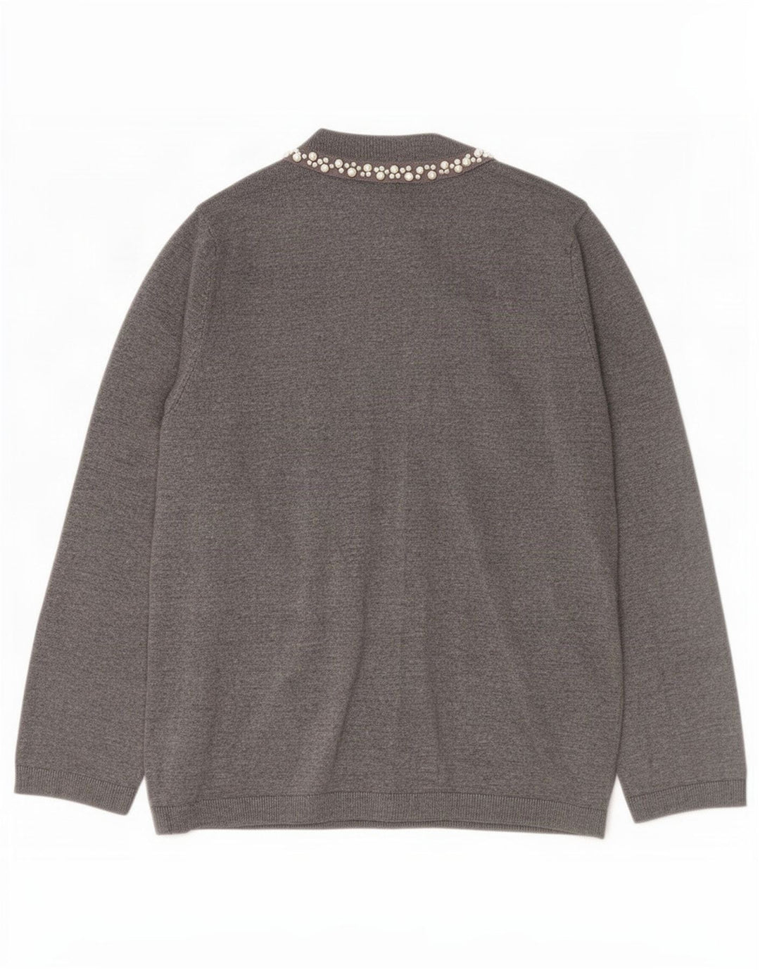 Zara Womens Cardigan Sweater UK 14 Large Grey