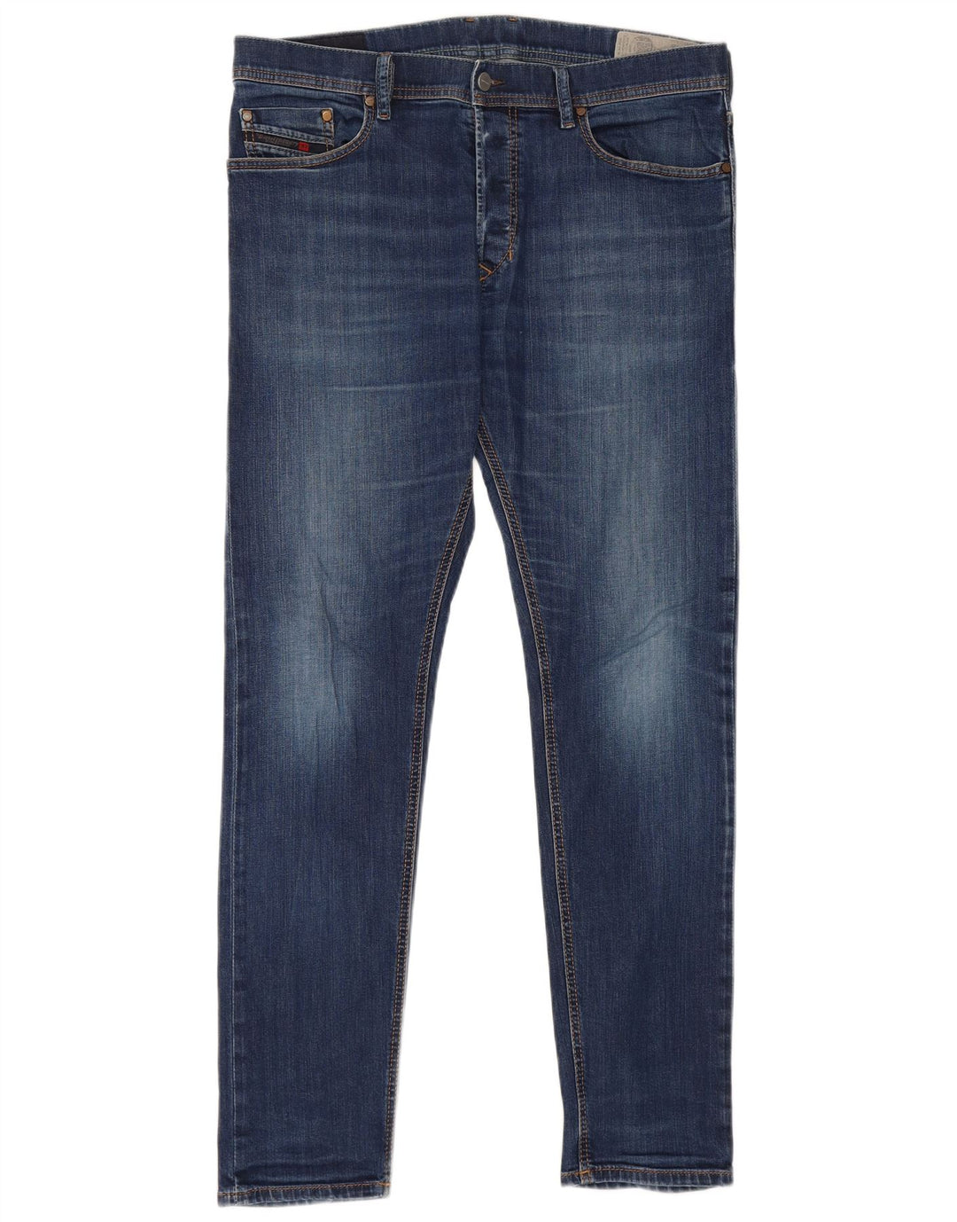 Diesel Mens Slim Jeans W34 L31 Navy Blue Cotton