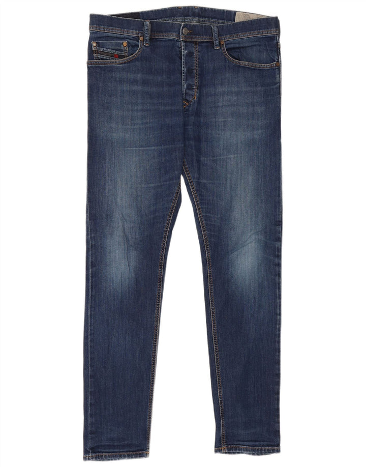 Diesel Mens Slim Jeans W34 L31 Navy Blue Cotton