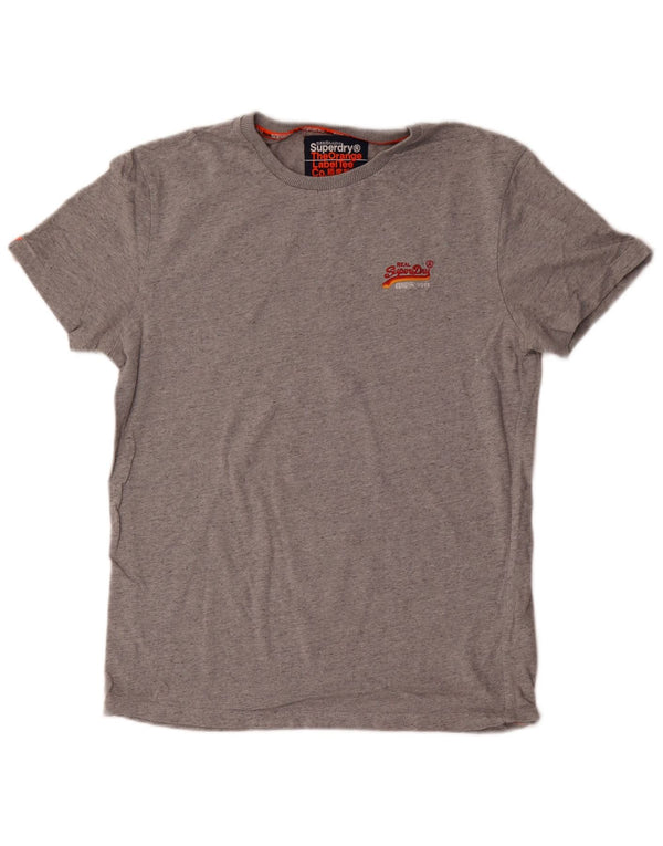 Superdry Mens T-Shirt Top Small Grey Cotton