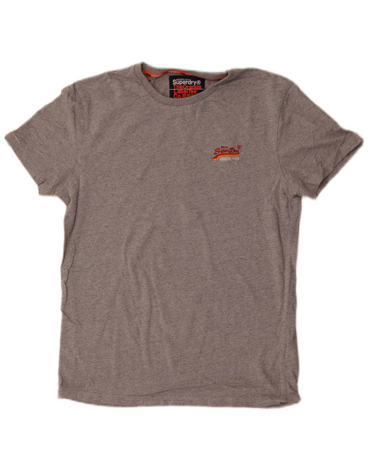 Superdry Mens T-Shirt Top Small Grey Cotton