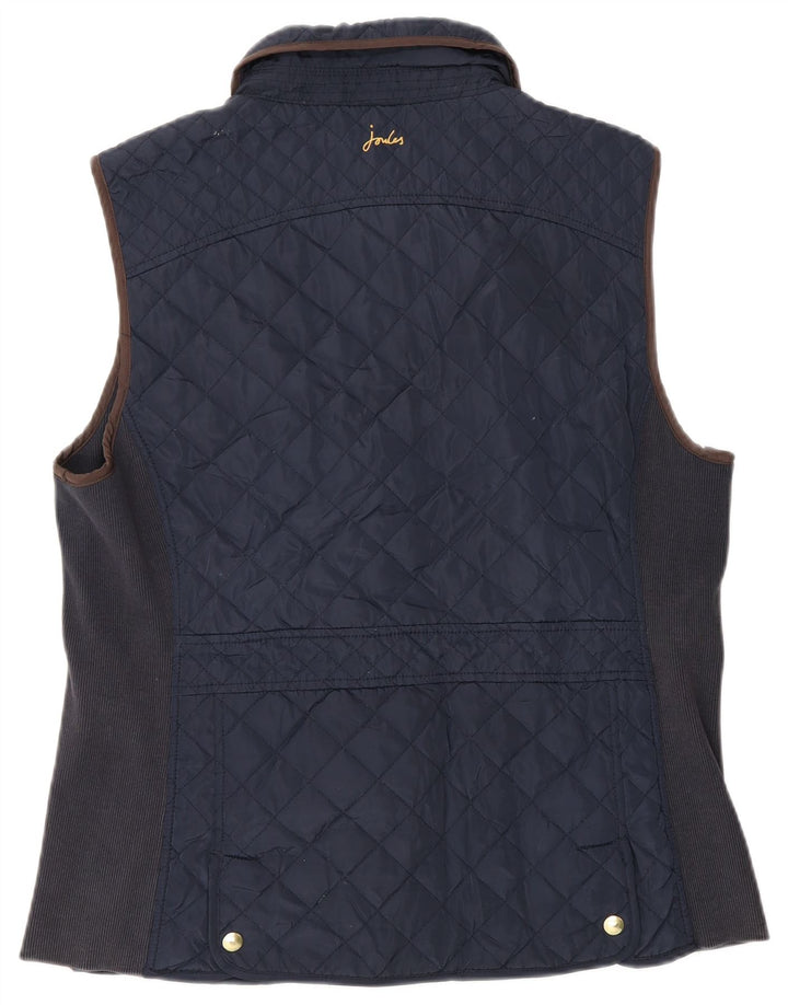 Joules Womens Quilted Gilet UK 16 Large  Navy Blue Polyester