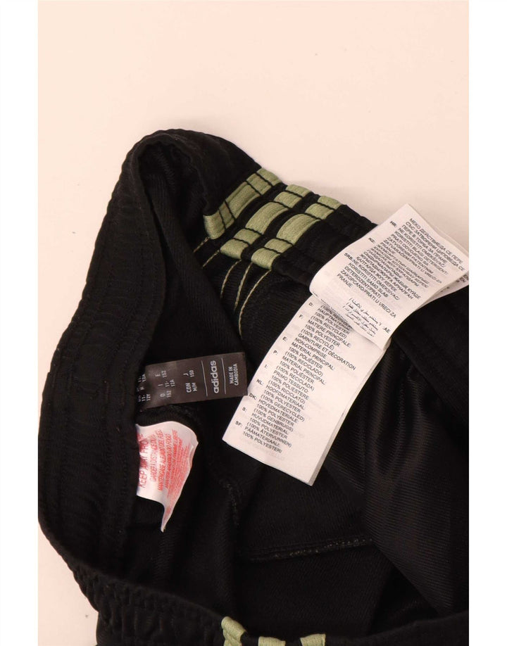 Adidas Boys Tracksuit Trousers 11-12 Years Black Polyester