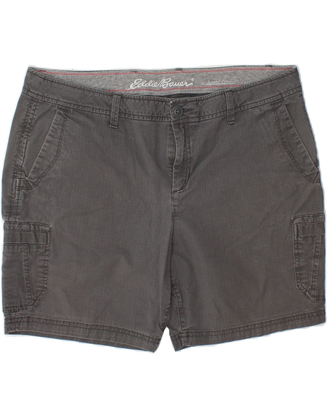 EDDIE BAUER Womens Slightly Curvy Cargo Shorts US 14 XL W38 Grey Cotton Vintage Eddie Bauer and Second-Hand Eddie Bauer from Messina Hembry 