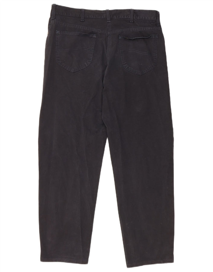 LEE Mens Tapered Casual Trousers W38 L28 Black Cotton