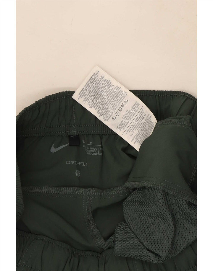 Nike Mens Dri Fit Tracksuit Trousers Joggers Small Green Polyester