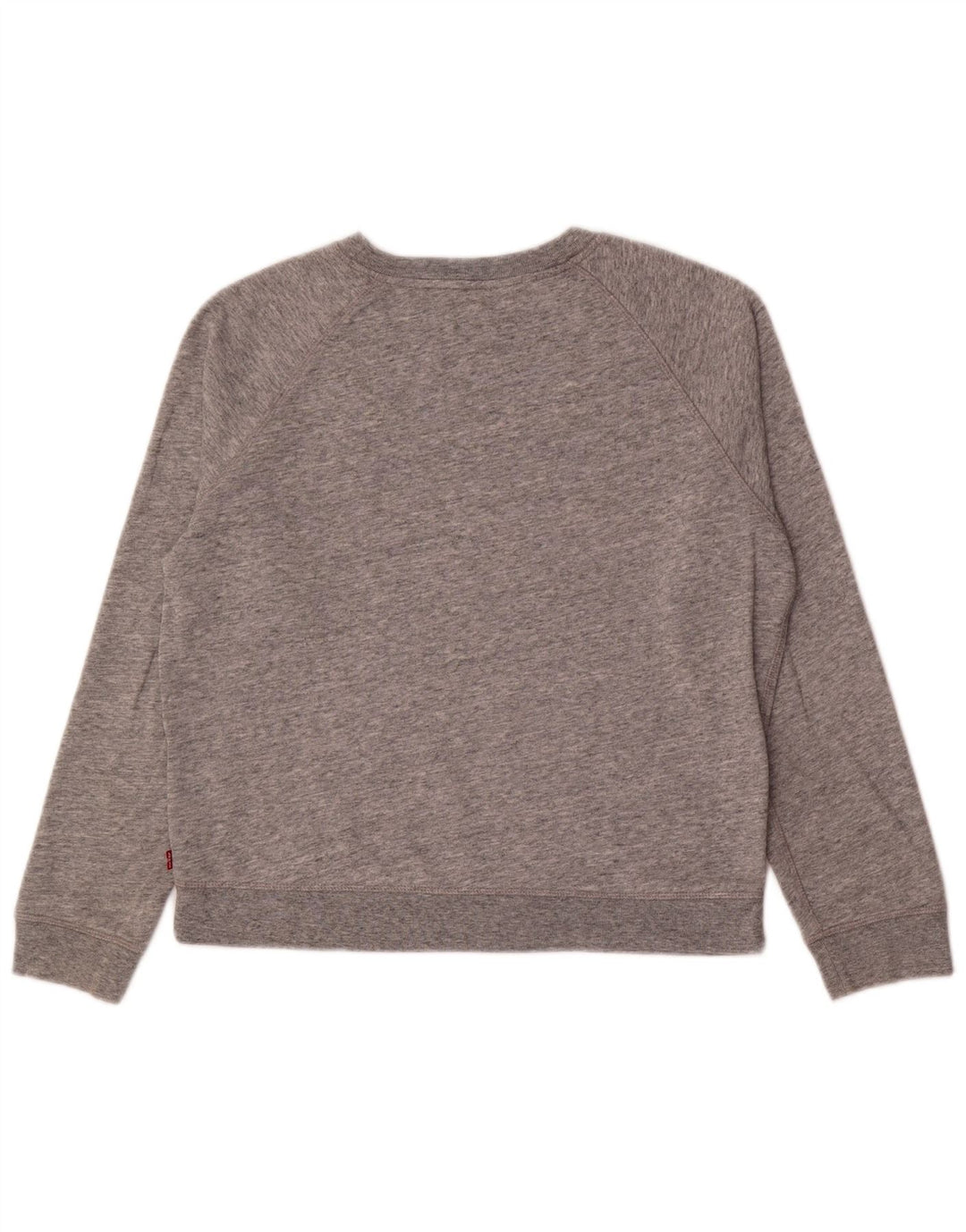 Levi's Womens Graphic Sweatshirt Jumper UK 14 Medium Grey Flecked